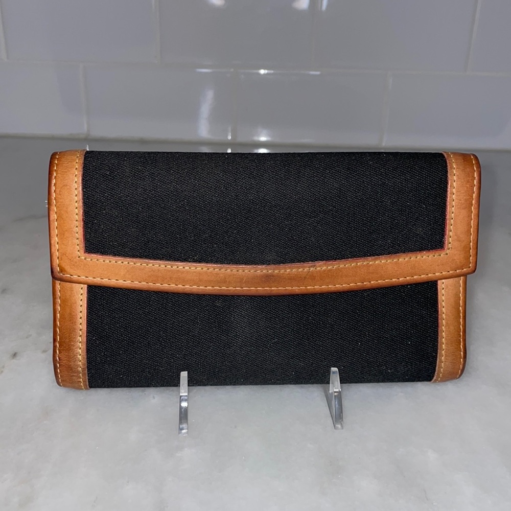 Dooney & Bourke Canvas & Leather Full Sized Snap Flap Wallet